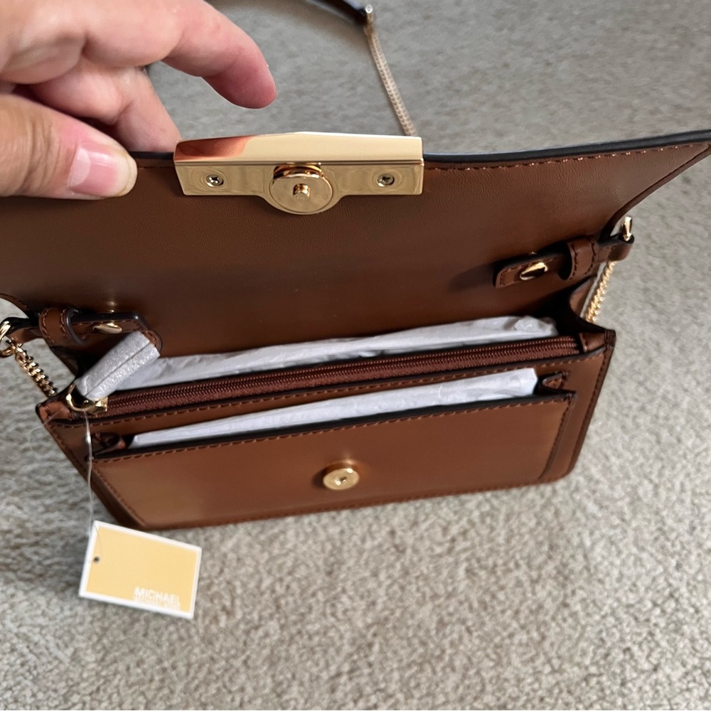 Michael Kors Tan Leather Crossbody Bag